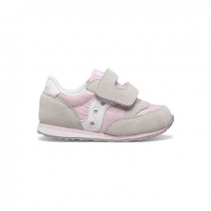 Saucony Baby Jazz Hook & Loop Pikku Lapsi Tennarit Harmaat Pinkki | SUOMI EPVQZFS