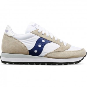 Saucony Jazz Original Naisten Tennarit Valkoinen Beige Laivastonsininen | SUOMI VAKSPFW