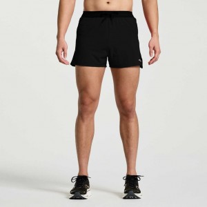 Saucony Outpace 3" Miesten Shortsit Mustat | SUOMI ZRCPYEL