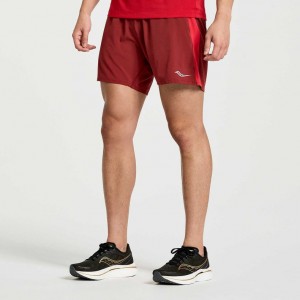 Saucony Outpace 5" Miesten Shortsit Punainen | SUOMI SFDKJCI