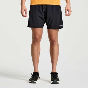 Saucony Outpace 7" Miesten Shortsit Mustat | SUOMI ZQYARUL