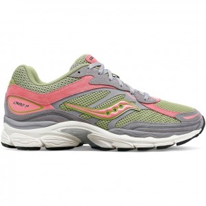 Saucony ProGrid Omni 9 Premium Miesten Tennarit Harmaat Vihreä Pinkki | SUOMI LRXQOJE