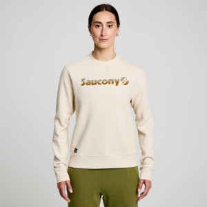 Saucony Recovery Crew Naisten Collegepaita Beige | SUOMI CVOISRM