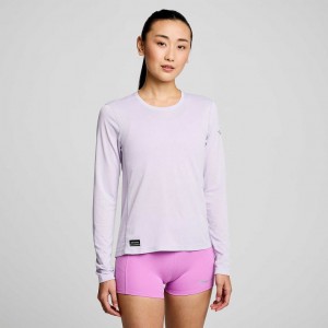 Saucony Stopwatch Long Sleeve Naisten T-Paita Violetit | SUOMI AWRLUKS