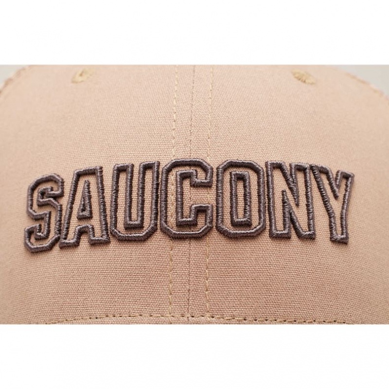 Saucony Adjustable Snap Back Miesten Trucker Lippis Beige | SUOMI XKPUGJT