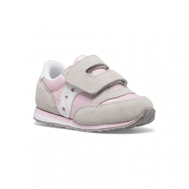 Saucony Baby Jazz Hook & Loop Pikku Lapsi Tennarit Harmaat Pinkki | SUOMI EPVQZFS