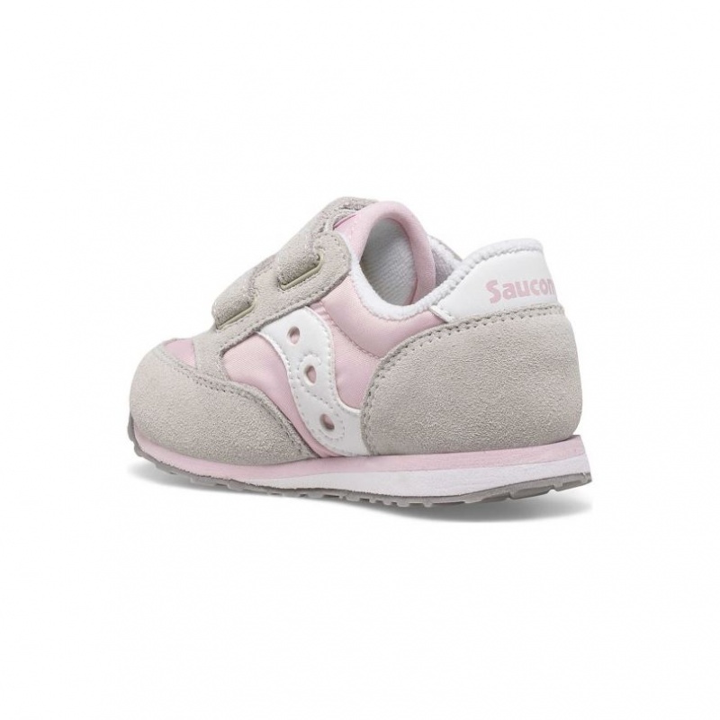 Saucony Baby Jazz Hook & Loop Pikku Lapsi Tennarit Harmaat Pinkki | SUOMI EPVQZFS