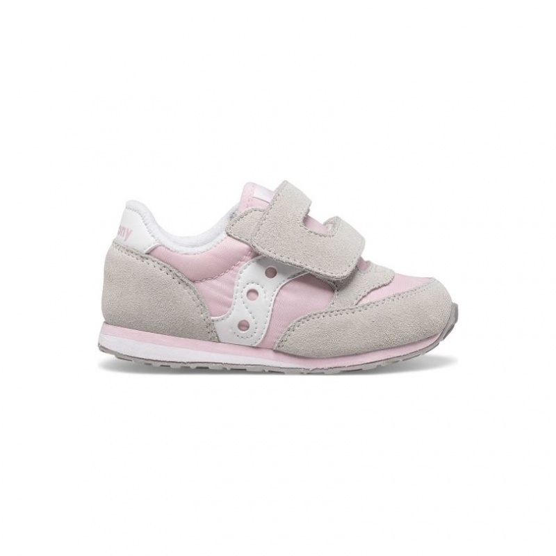 Saucony Baby Jazz Hook & Loop Pikku Lapsi Tennarit Harmaat Pinkki | SUOMI EPVQZFS