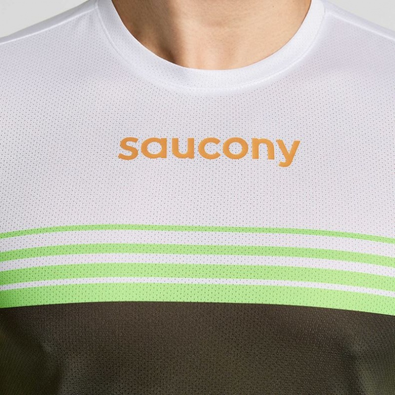 Saucony Elite Long Sleeve Miesten T-Paita Valkoinen Mustat | SUOMI GAWHYUL