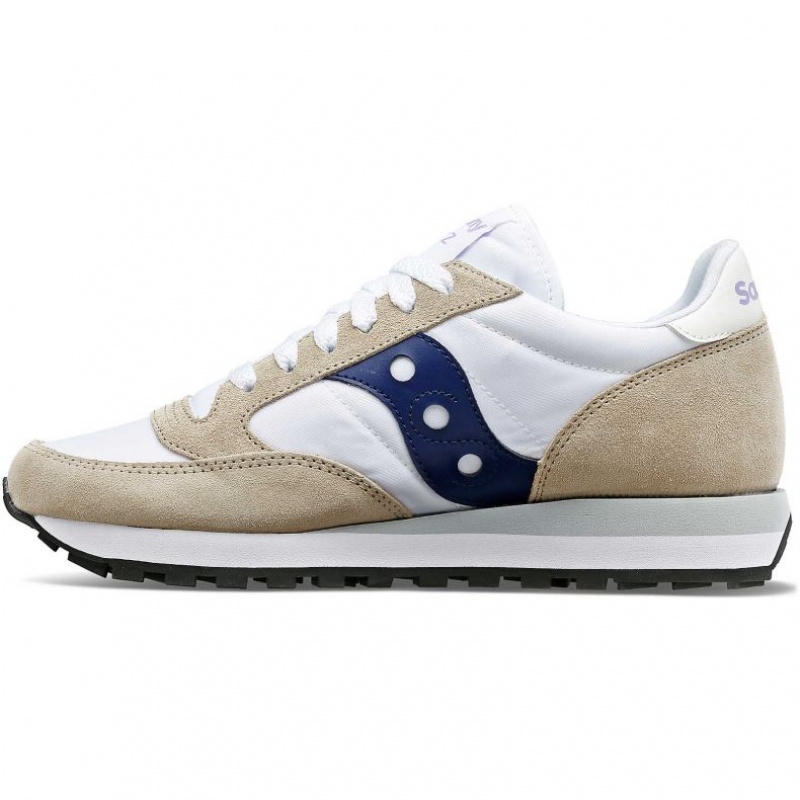 Saucony Jazz Original Naisten Tennarit Valkoinen Beige Laivastonsininen | SUOMI VAKSPFW