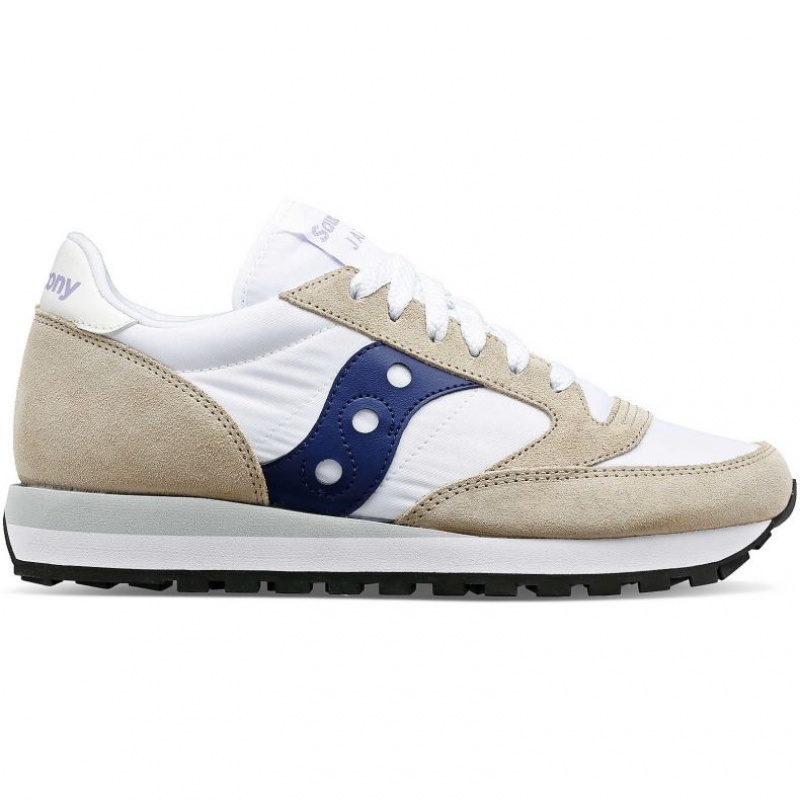 Saucony Jazz Original Naisten Tennarit Valkoinen Beige Laivastonsininen | SUOMI VAKSPFW