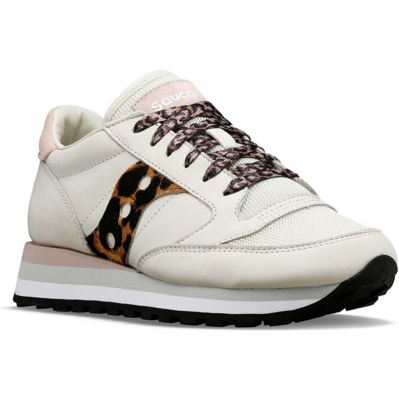 Saucony Jazz Triple Naisten Tennarit Valkoinen Leopardi | SUOMI RWQFVXY