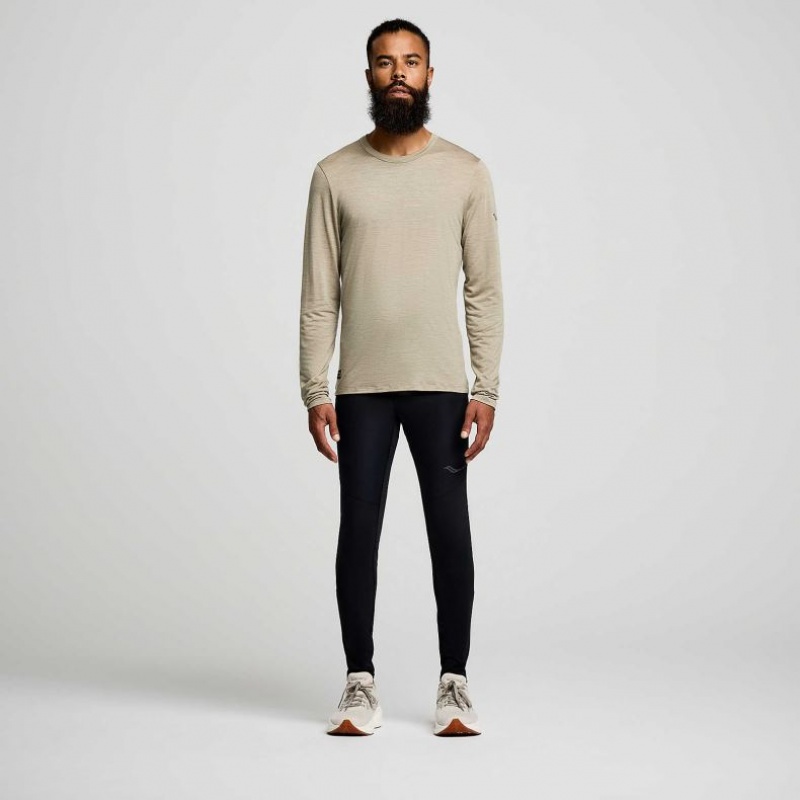 Saucony Peregrine Merino Long Sleeve Miesten T-Paita Oliivinvihreä | SUOMI GCBUSPR