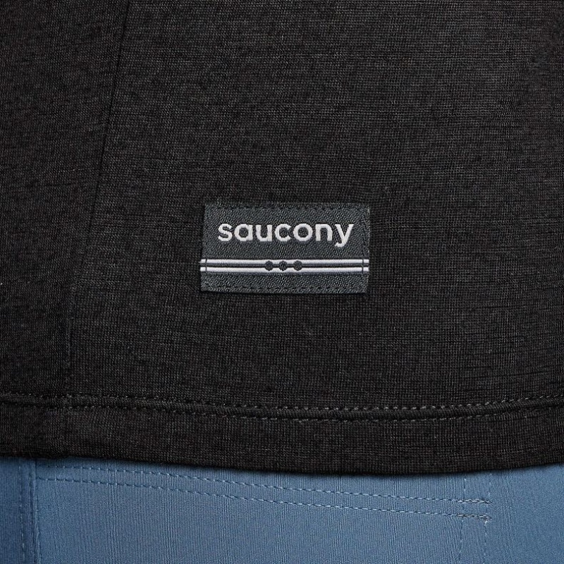 Saucony Peregrine Merino Long Sleeve Miesten T-Paita Mustat | SUOMI CTKSRPI