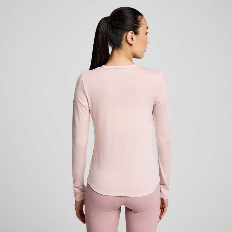 Saucony Peregrine Merino Long Sleeve Naisten T-Paita Pinkki | SUOMI LKTESIN