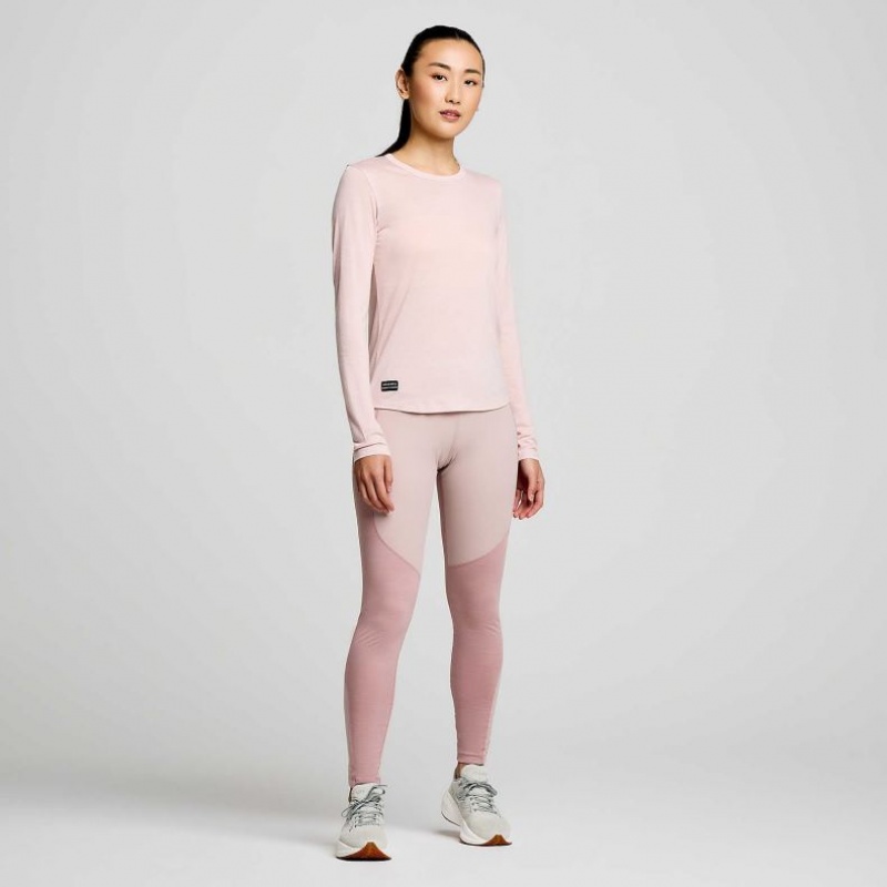 Saucony Peregrine Merino Long Sleeve Naisten T-Paita Pinkki | SUOMI LKTESIN