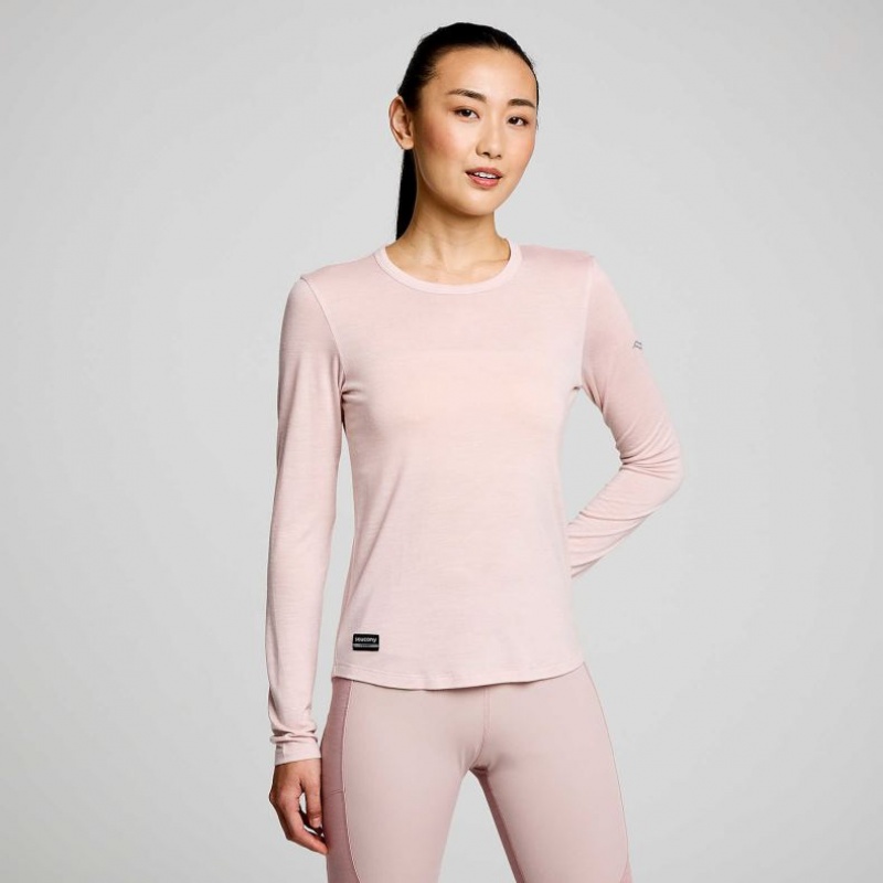 Saucony Peregrine Merino Long Sleeve Naisten T-Paita Pinkki | SUOMI LKTESIN