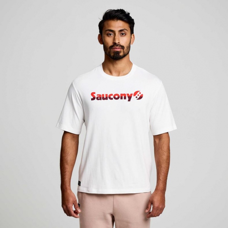 Saucony Recovery Lyhyt Sleeve Miesten T-Paita Valkoinen | SUOMI AOTLGFD