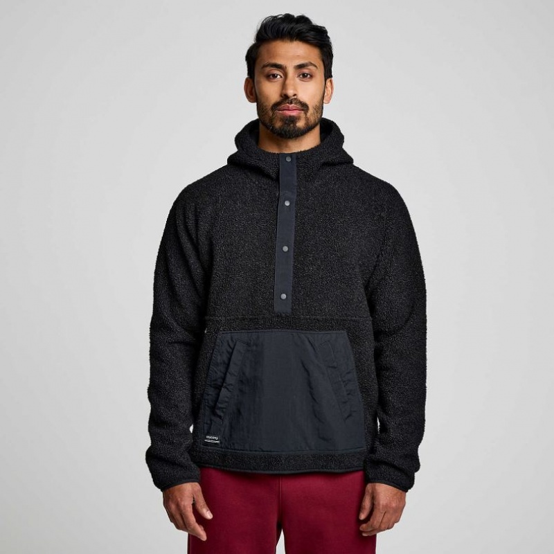 Saucony Recovery Sherpa Pullover Miesten Huppari Mustat | SUOMI JWAMBFI