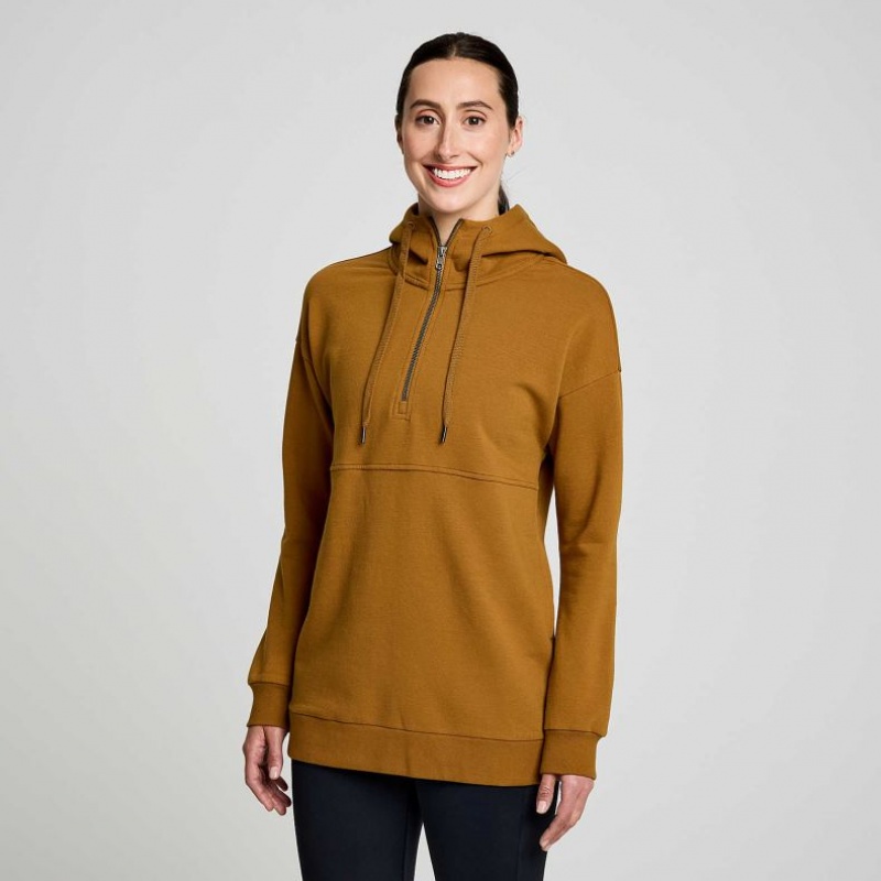 Saucony Recovery Zip Tunic Naisten Huppari Ruskea | SUOMI ZMQABSV