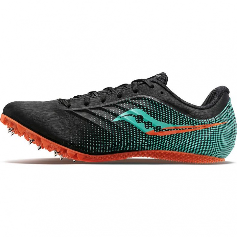 Saucony Spitfire 5 Miesten Yleisurheilukengät Mustat Turkoosi | SUOMI DLIGRHA