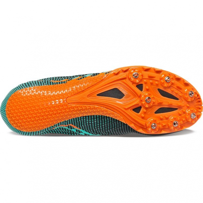 Saucony Spitfire 5 Miesten Yleisurheilukengät Mustat Turkoosi | SUOMI DLIGRHA