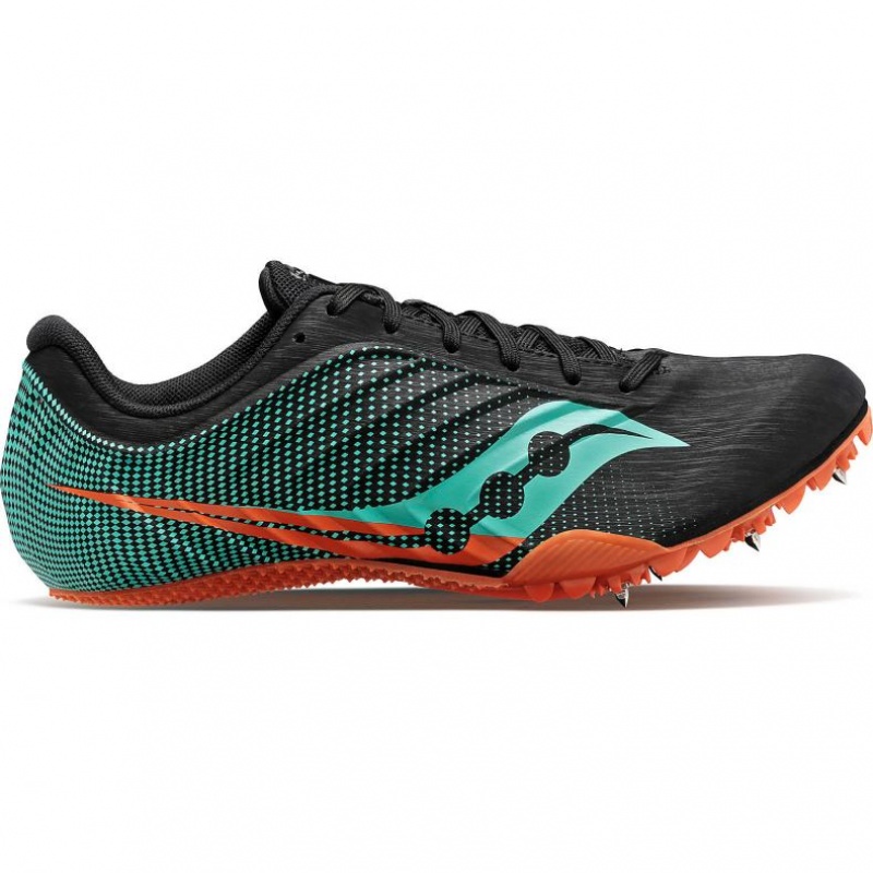 Saucony Spitfire 5 Miesten Yleisurheilukengät Mustat Turkoosi | SUOMI DLIGRHA