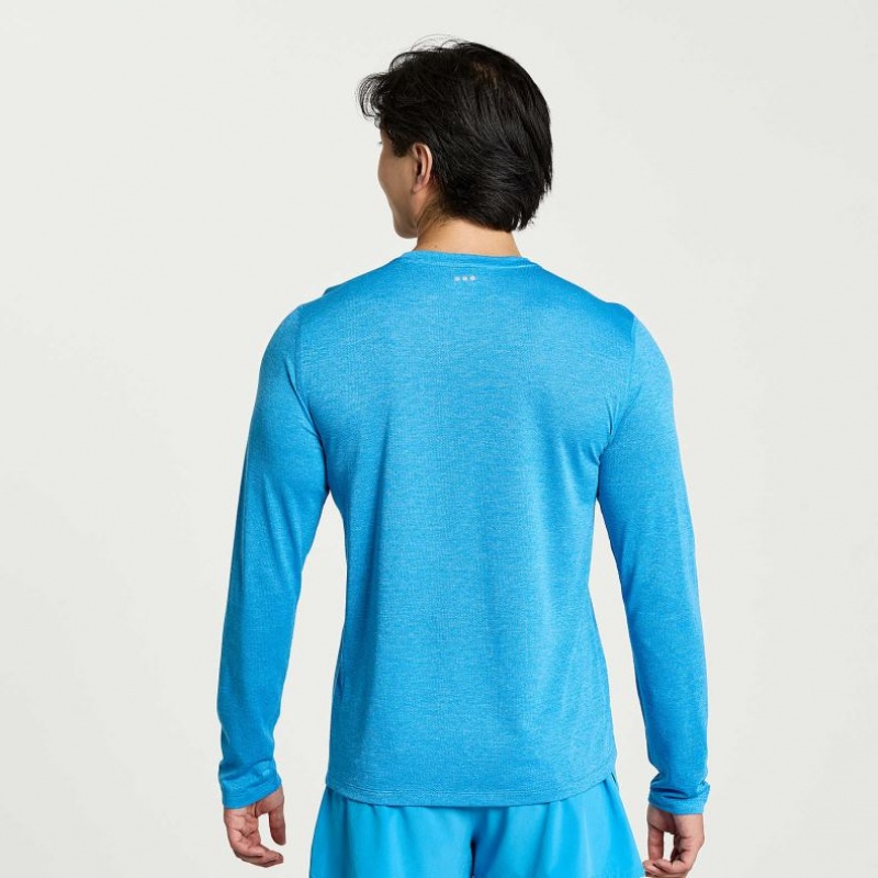 Saucony Stopwatch Long Sleeve Miesten T-Paita Sininen | SUOMI UVIPBWY