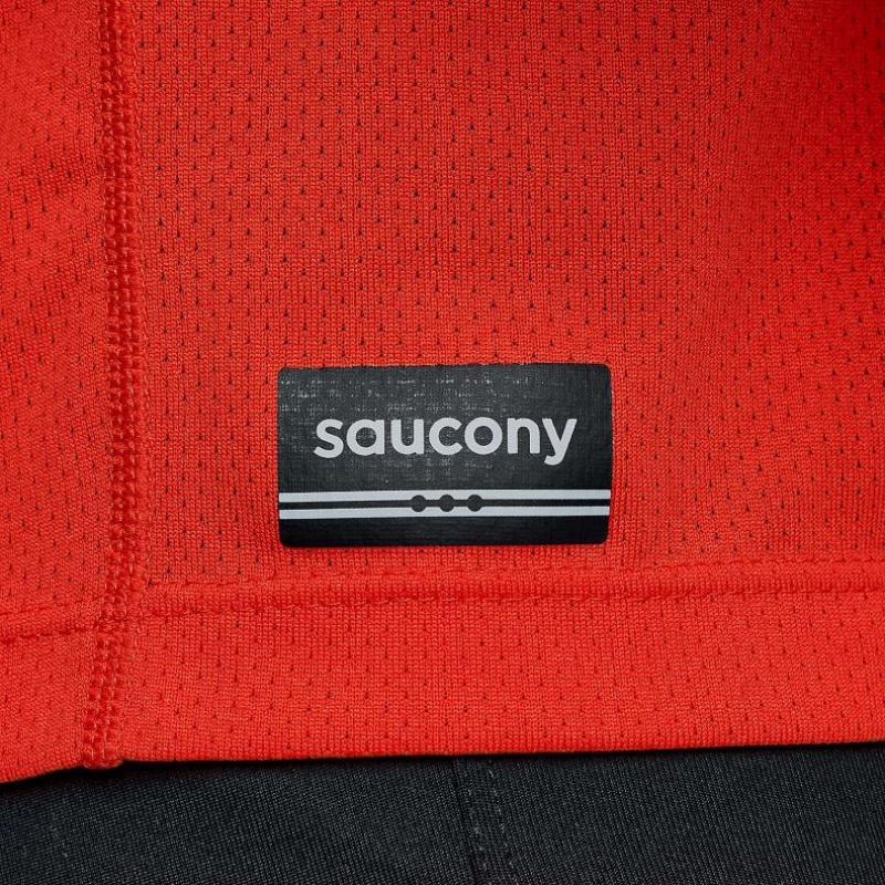 Saucony Stopwatch Long Sleeve Miesten T-Paita Punainen | SUOMI DFSKRVO