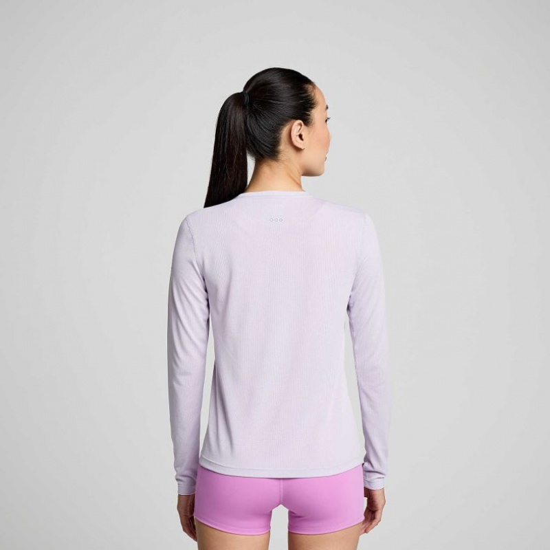 Saucony Stopwatch Long Sleeve Naisten T-Paita Violetit | SUOMI AWRLUKS