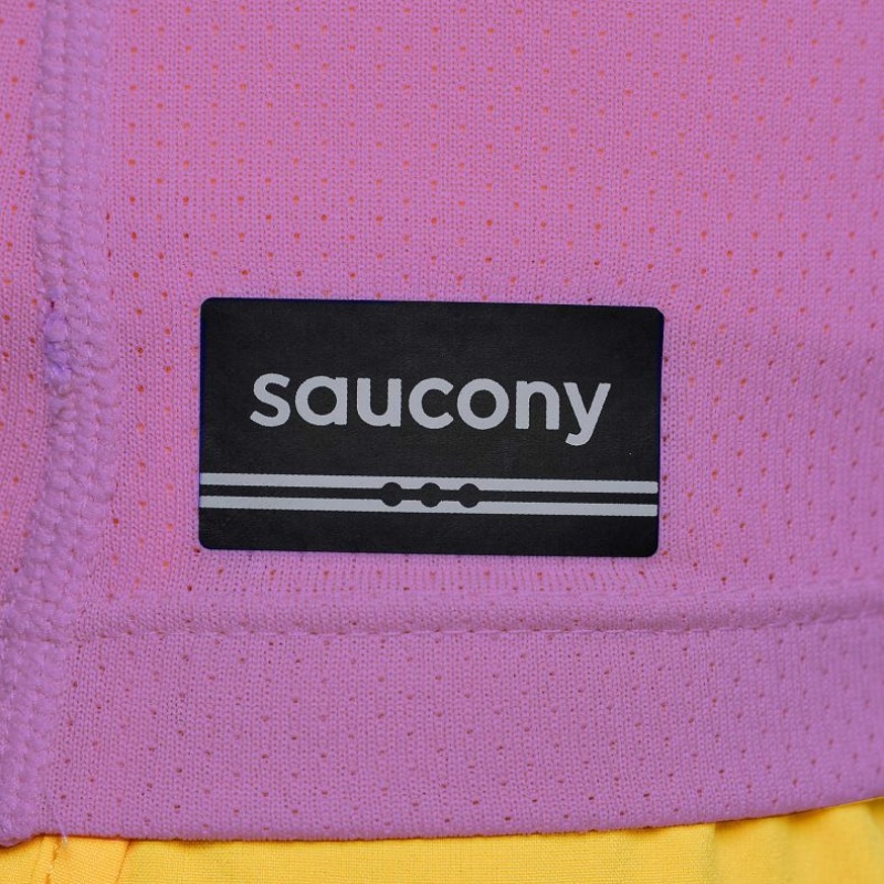 Saucony Stopwatch Lyhyt Sleeve Naisten T-Paita Violetit | SUOMI OLQGIFM