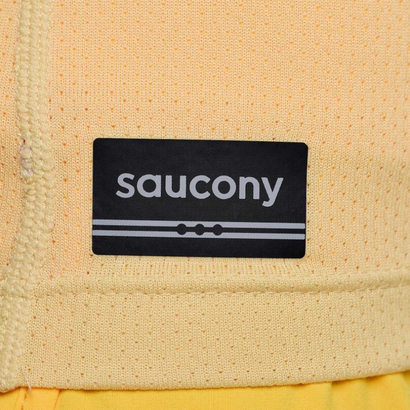 Saucony Stopwatch Lyhyt Sleeve Naisten T-Paita Keltainen | SUOMI MLOYBSG